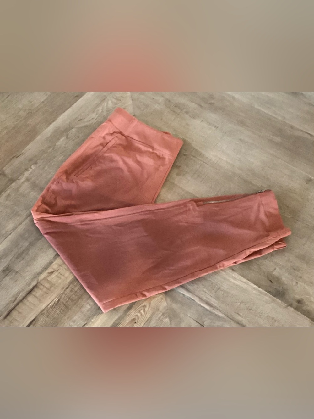 Athleta Size 6 Terracotta Ankle Zip Pants Stretch Athleisure Y2K